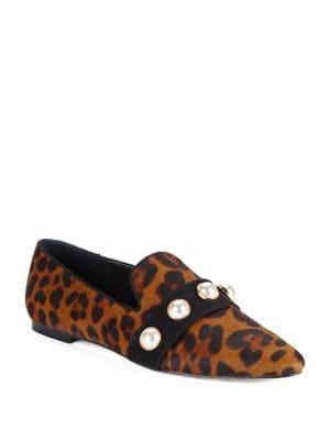 Lord & Taylor Haven Faux-pearl Embellished Calf Hair Loafers