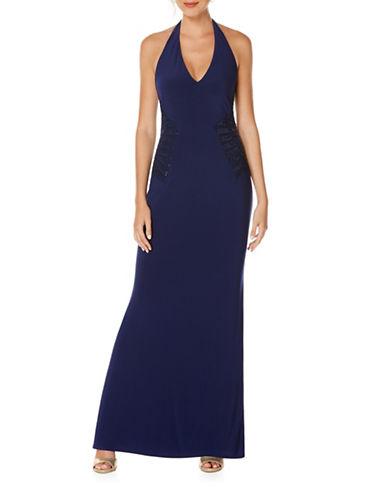 Laundry By Shelli Segal Embellished Halter Gown
