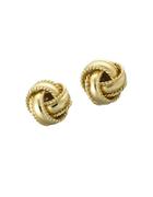 Lord & Taylor 18 Kt Gold Plated Knot Stud Earrings