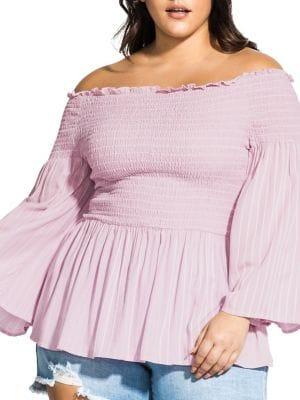 City Chic Plus Off-the-shoulder Lover Top