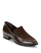 424 Fifth Verona Leather And Suede Loafers