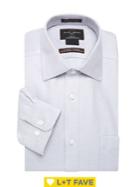 Black Brown Herringbone Button-front Dress Shirt