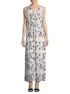 Ivanka Trump Floral Ruffle Maxi Dress