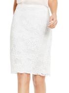 Vince Camuto Solid Lace Pencil Skirt