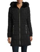 Calvin Klein Faux Fur Quilted Puffer Coat