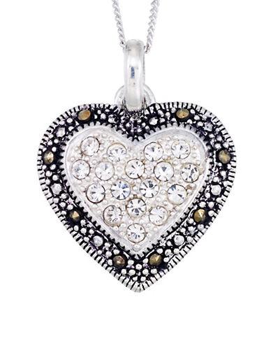Lord & Taylor Crystal Heart Pendant Necklace