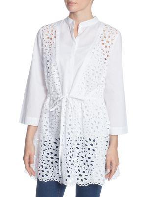 Catherine Catherine Malandrino Emilie Eyelet-embroidered Tunic