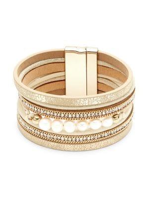 Design Lab Faux-pearl Goldtone Bracelet