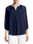 Ivanka Trump Textured Georgette Blouse