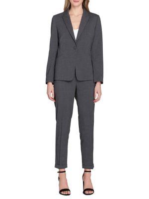 Tahari Arthur S. Levine Cuffed Jacket And Pant Suit