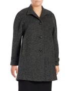 Jones New York Plus Tweed Button-front Jacket