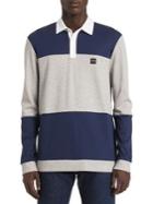 Calvin Klein Colorblock Long-sleeve Cotton Polo