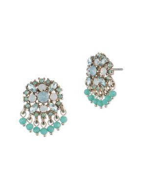 Marchesa Crystal Cluster Drop Earrings