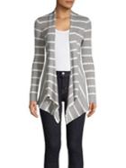 Context Striped Open-front Cardigan