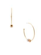 Michael Kors Cubic Zirconia Pave Ring-accented Hoop Earrings