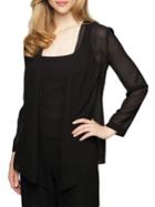 Alex Evenings Plus Pointed Hem Georgette Shawl