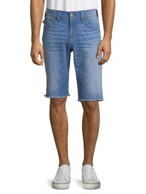 True Religion Menice Rick Frayed Denim Shorts
