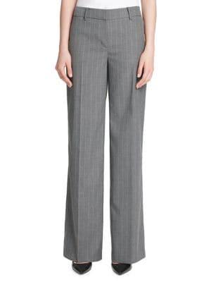 Donna Karan Pinstripe Wide Leg Pants