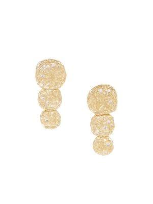 Sole Society 12k Goldtone And Crystal Drop Earrings