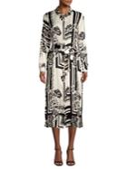 Vero Moda Printed Long-sleeve Chiffon Dress