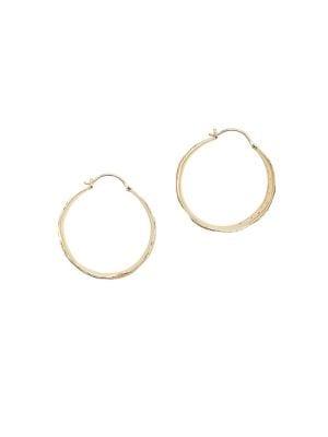 Sole Society Crystal Organic-shaped Hoop Earrings
