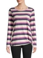 Marc New York Performance Striped Cotton-blend Top