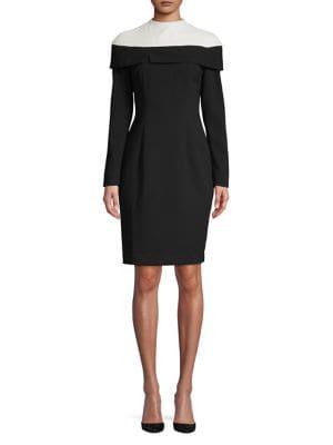 Black Halo Miriam Color Block Sheath
