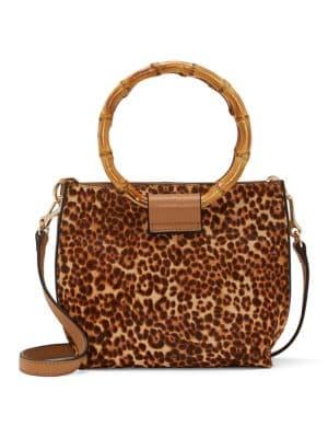 Vince Camuto Iggy Leopard Calf Hair Leather Crossbody Bag