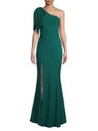 Betsy & Adam One-shoulder Bow Gown