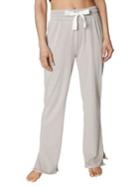 Betsey Johnson Raw Edge Side Slit Twill Tape Sweatpants