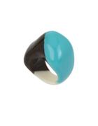 Robert Lee Morris Soho Turquoise Blast Turquoise Colorblock Sculptural Ring