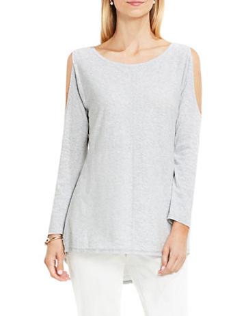 Two By Vince Camuto Cold-shouldered Cotton Top