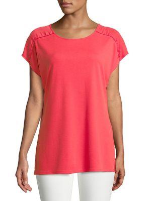 H Halston Side-slit Dolman-sleeve Top