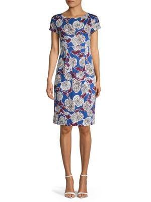 Weekend Max Mara Floral Cotton Sheath Dress