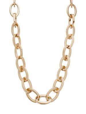 Design Lab Goldtone Oval Link Necklace
