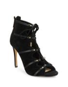 Karl Lagerfeld Paris Caine Suede Lace-up Booties