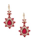Givenchy Pave And Colored Stone Drop Earrings