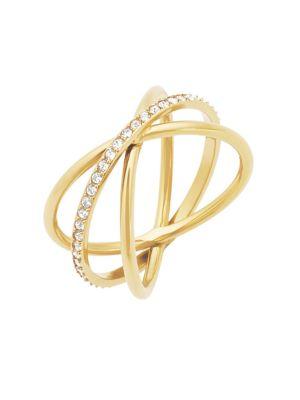 Michael Kors Brilliance Crisscross Pave Ring