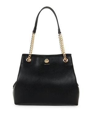 Anne Klein Chain Toggle Leather Tote