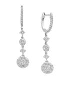 Effy Bouquet Crystal & 14k White Gold Dangle Earrings