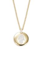 Nadri Beloved Hamsa Token Crystal Pendant Necklace