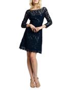 Kay Unger Sequined Cocktail Dress