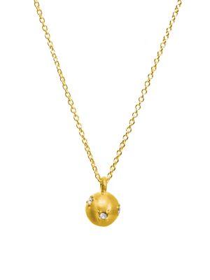 Dogeared The World Is My Playground Crystal And Goldplated Bead Necklace