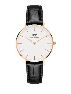 Daniel Wellington Classic Petite Reading Leather-strap Watch