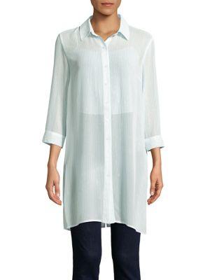 Ellen Tracy Petite Button-front Tunic