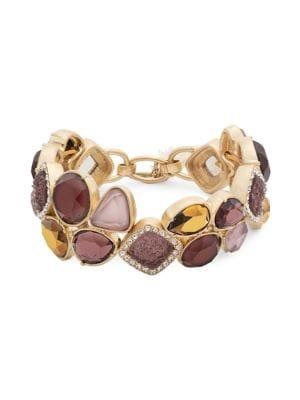 Lonna & Lilly Goldtone & Multi-stone Bangle Bracelet