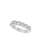 Morris & David 1.4 Tcw Faceted Diamond And 14k White Gold Ring