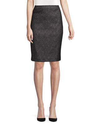 Calvin Klein Plaid Jacquard Pencil Skirt