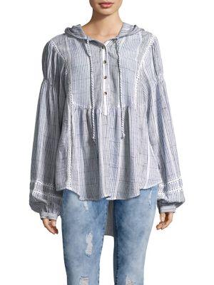 Free People Baja Babe Striped Pullover