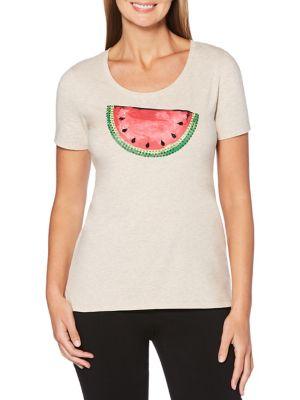 Rafaella Heathered Watermelon Tee